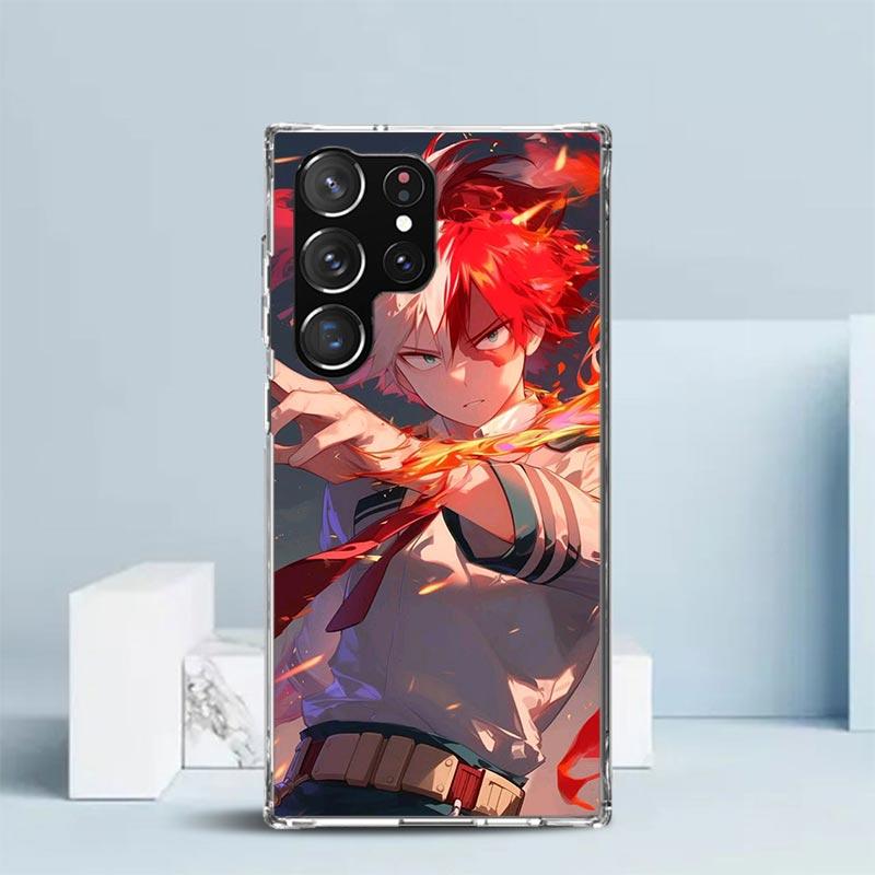 Todoroki Shoto MHA My Hero Soft Cover for Samsung Galaxy S25 Edge S26 S24 S23 Ultra Phone Case S22 S21 Plus S20 FE Print Pattern