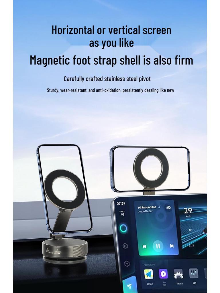 New Foldable Magnetic Car Phone Holder with Rotating Suction Cup