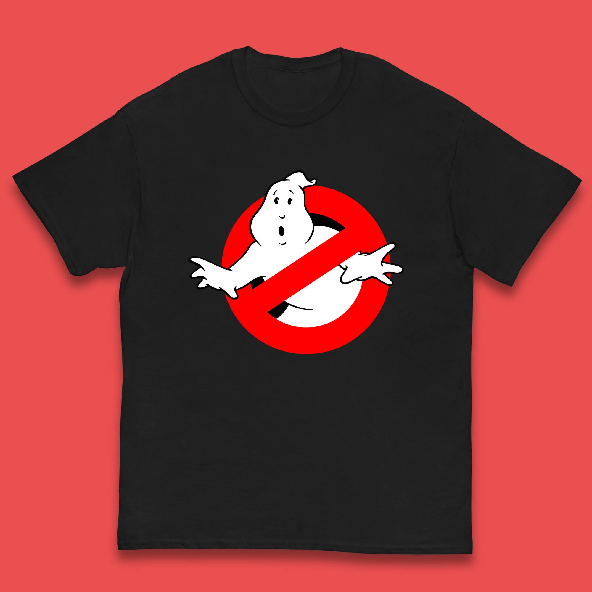 The Real Ghostbusters No Ghost Symbol Retro Halloween Movie Kids T Shirt 140