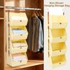 4 Tier Non-Woven Hanging Storage Bag Hanging Organizer Removable Wardrobe Clothes Underwear Socks Storage Closet Organizer