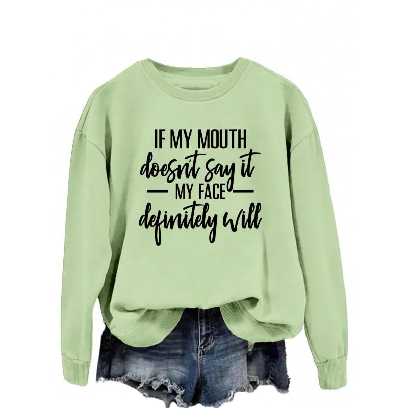 Oversized Womens Hoodie Loose Fit Cotton Blend Streetwear Long Sleeve Sweatshirt With Graphic Print