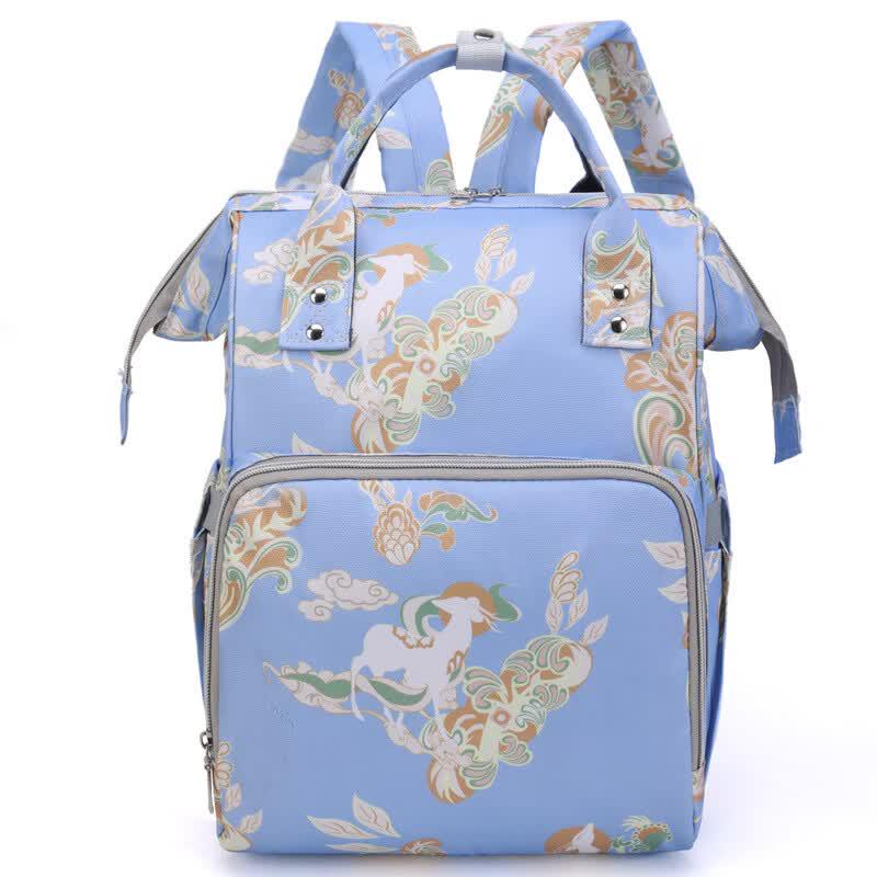 DeRuiEn Multi-functional Diaper Backpack 26*18*39cm синий