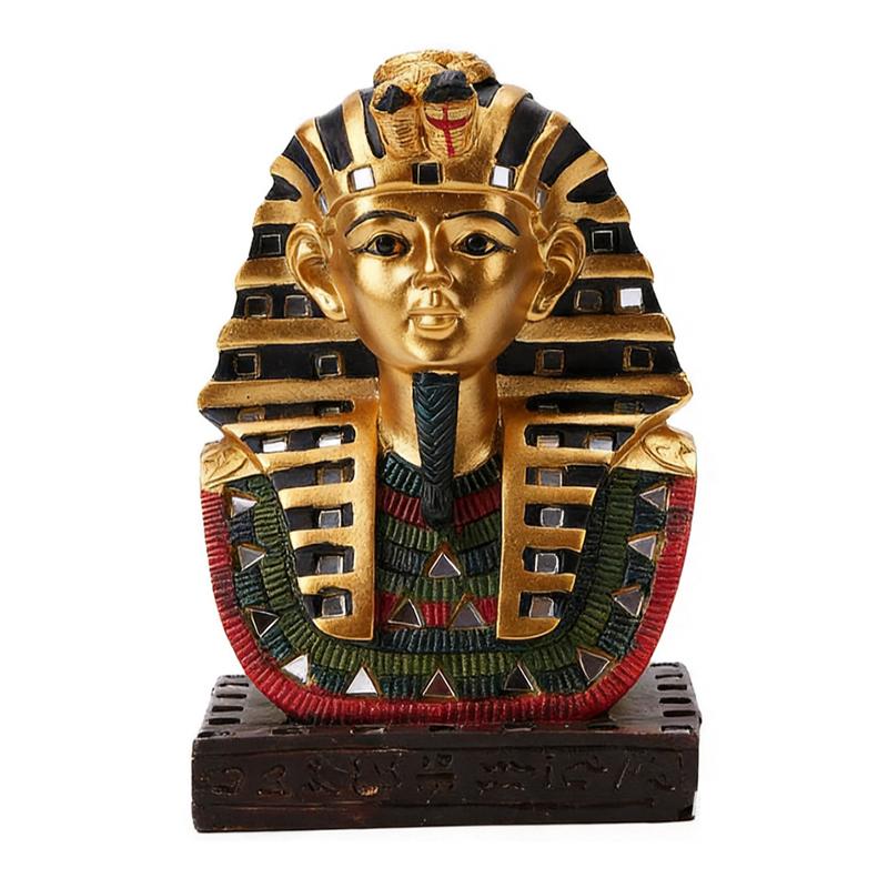 Pharaonenbüste Altes Ägypten Dekorative Ornamente Harzstatue Exquisit Mit Sockel Schreibtisch Wohnzimmer Arbeitszimmer Dekoration Kunstgeschenk
