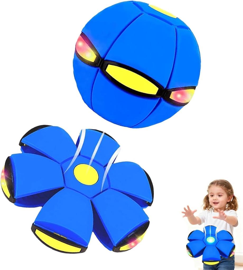 Children's Bouncing Ball, Magic Meta Ball, Magic Flying Saucer,Parent-Child Interaction, Transformation Flying Toy Outdoor Games