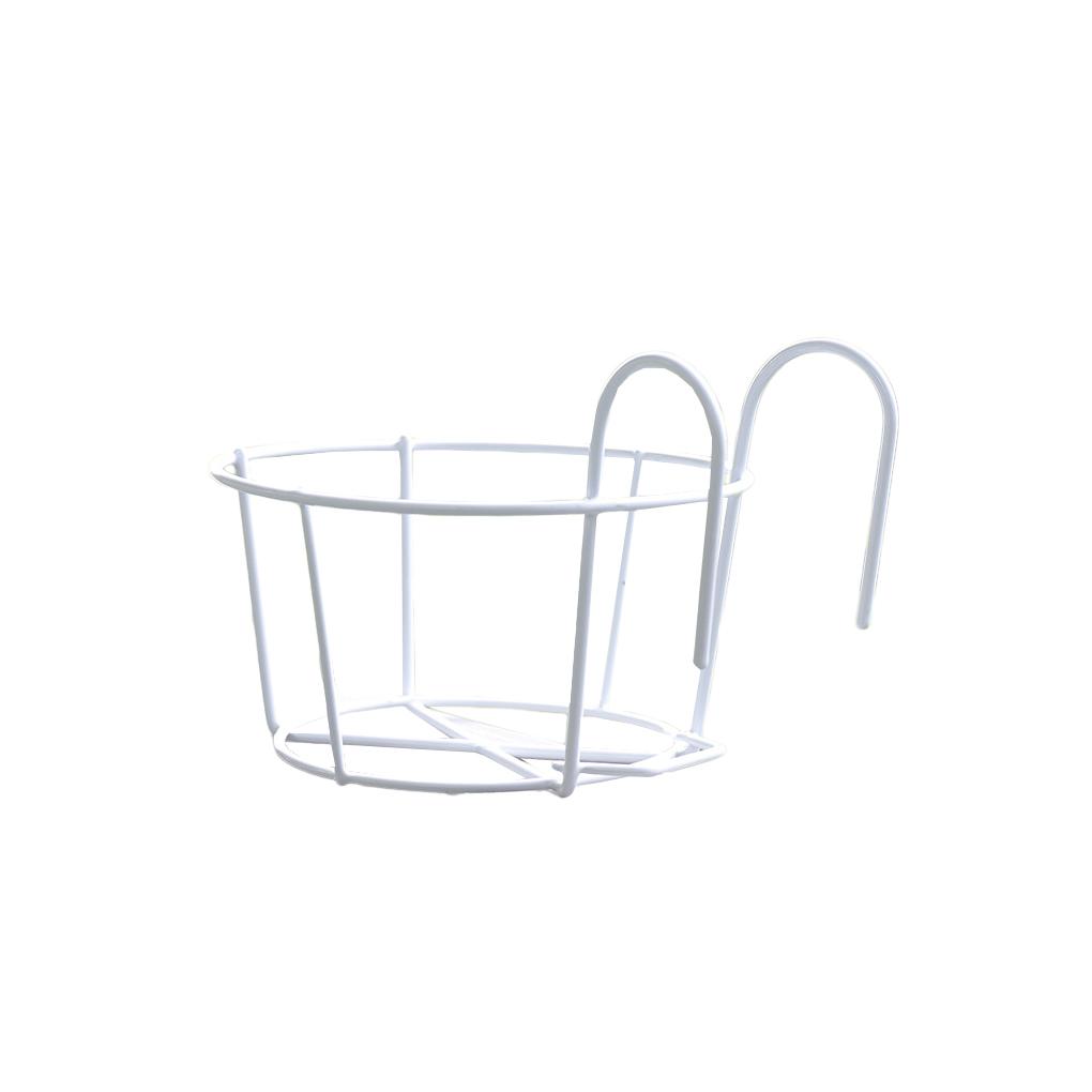 

5 шт. железные перила для цветочной стойки, место для подвесной корзины, полка, ограждение, держатель для горшка для балкона, для помещений, черный цвет белый