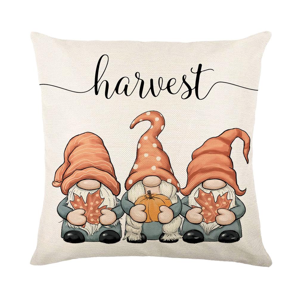 

New Autumn Printed Pillow Case Polyester Square Home Sofa Cushion Cover Bedroom Pillow Cover 45 * 45Cm (without pillow core)