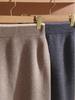 100% Pure Wool Knit Mini Skirt – Women's Elastic Waist, Versatile Hip-Hugging Design for Autumn/Winter.