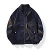 Spring and Autumn New Men's Leather Jacket Large Size Jacket Men's Lapel Leather Jacket Men's Corduroy Loose Trend Brand Hong Kong Style Fat Man