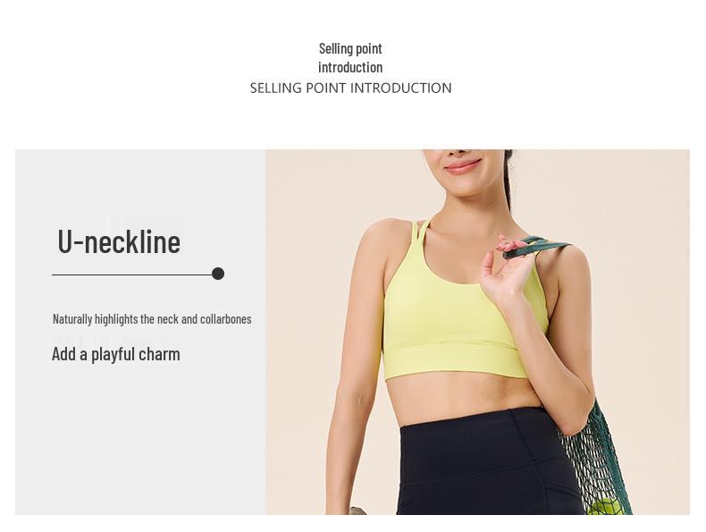 High-Intensity Cross Back Strappy Sports Bra for Women