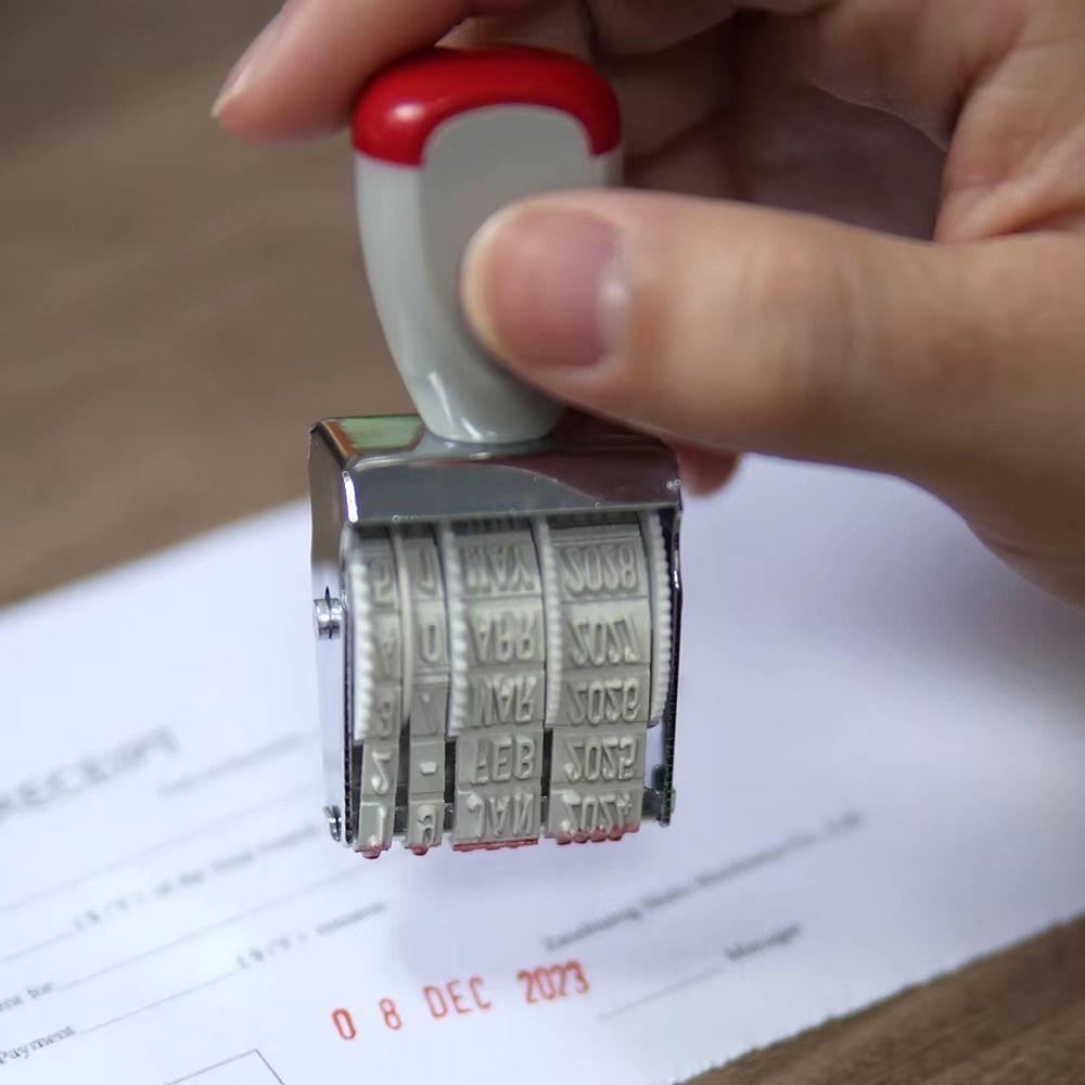 Vintage Digital Date Wheel Stamp Practical Date Rotating Stamp Number Roller Stamp  Office Use