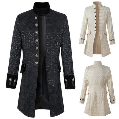 Herren Steampunk Vintage Frack Männlich Gotisch Viktorianisch Gehrock Halloween Kostüm