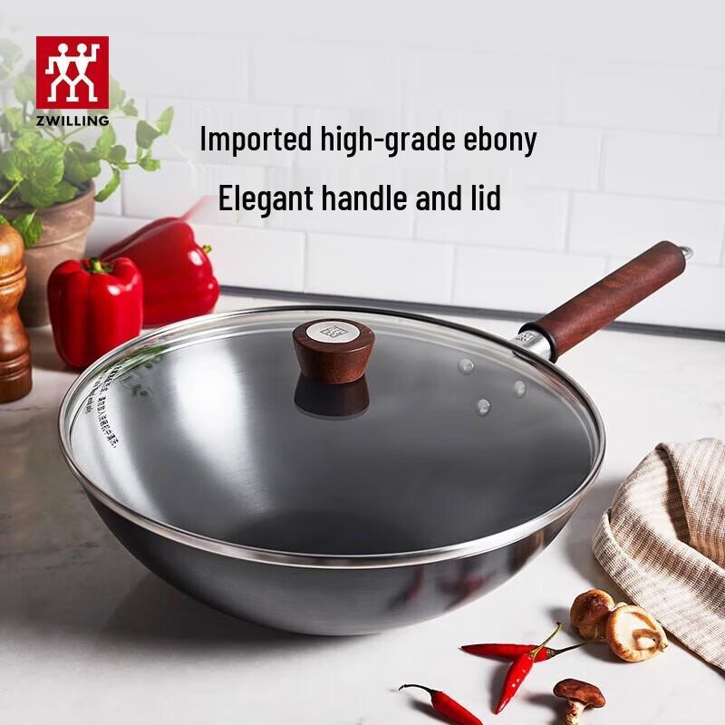 ZWILLING Dragon 30cm Non-Coated Flat Bottom Iron Wok