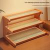 Changbaosen Small 3-Tier Plastic Rattan Desk Shelf