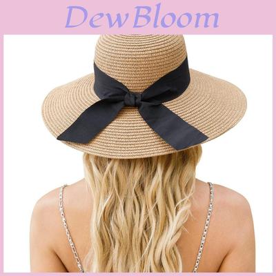 Summer Straw Hat With Wide Brim For Beach Travel And Sun Protection Womens Fashion Accessory