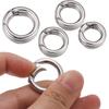 304 Stainless Steel Bolt Spring Ring Clasps Polished Heart Circular Connector DIY Necklace Jewelry Making Lobster Buckle, 1Piece