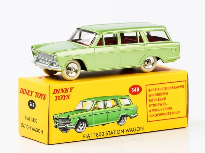 

DINKY TOYS Scale Fiat 1800 Station Wagon and FIAT 1500 Station Wagon Reproduction Diecast Model Car 1/43 (Green) зелёный
