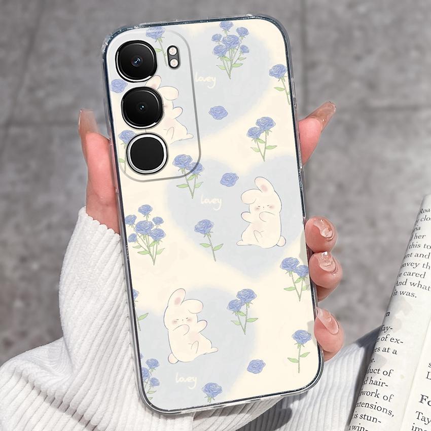Cute Casing For Vivo Y19s Y19 Y17s Y17 Y16 Y15 Y13 Y12 Y11 Phone Covers Cute Penguin Frog Housing Clear TPU Non Slip Silicone Soft Shell For Vivo Case