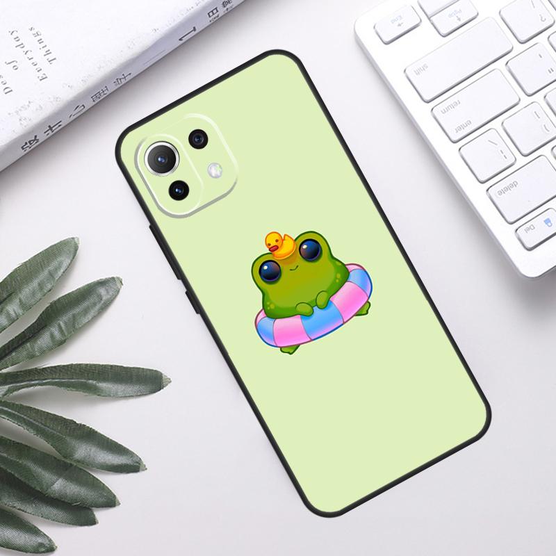 Cute Frog Cartoon Case For POCO F5 X3 X5 Pro F3 F4 GT M5s C40 Back Cover For Xiaomi 13 12 Lite 11T 12T Pro 12X