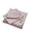 Small fresh A aerobic knitted double-layer yarn bed cover 4pcs set, skin-friendly small floral maternal and infant grade single bed cover
