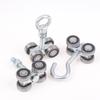 1Pcs Industrial Heavy Duty Sliding Door Hanging Rail Bearing Wheel Iron Pulley M12X80 Steel Tile Roller Wheel Loading 400Kg