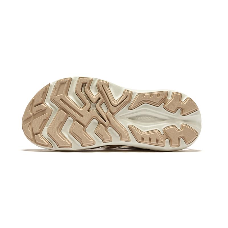 Saucony Cradle Slip Resistant Abrasion Resistant Low top Running Shoes Unisex Light Khaki Saucony S28904-3