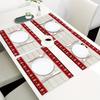 1PC Christmas Themed Linen Meal Pad with Snowflake Dwarf Pattern Insulation Kitchen and Dining Decoration Table Mats Beautiful