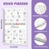 Adhd Planner Daily Cleaning Organizer - 2025 Chore Chart Schedule and Checklist - Adhd Household Needs Organization Weekly Monthly Yearly Home Family