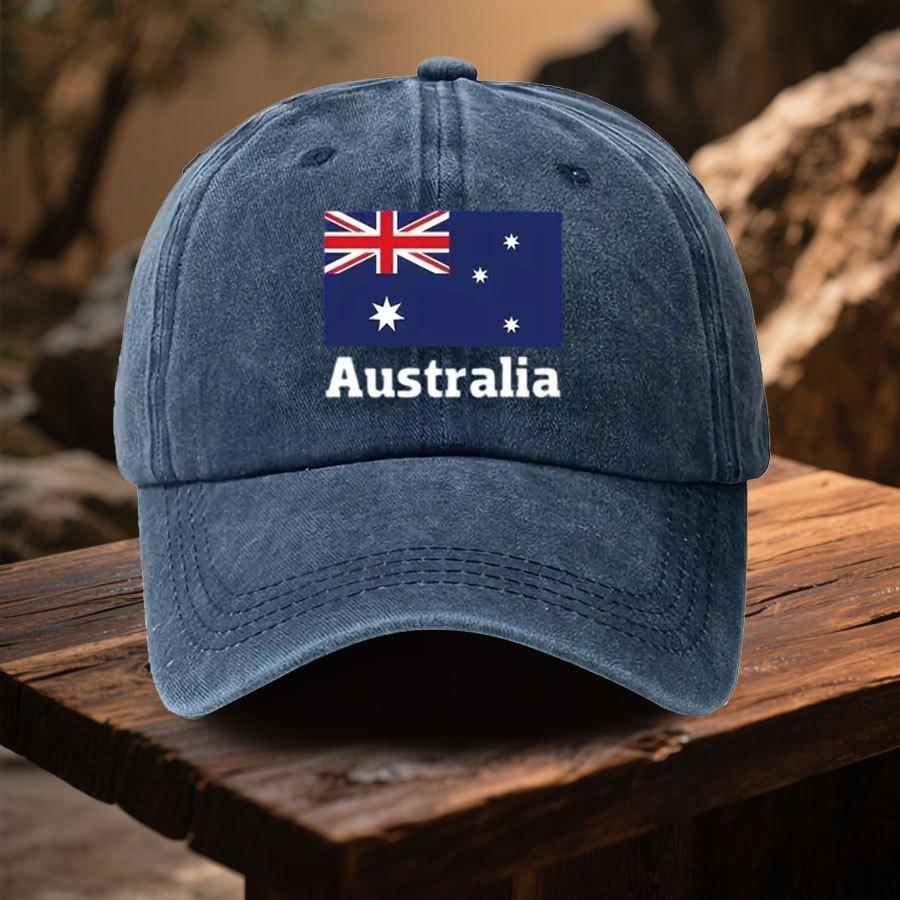 Pc Australia Flag Print Baseball Cap  Adjustable Outdoor Baseball Cap with Curved Brim Stylish and Versatile  Baseball Cap