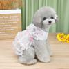 Pet Dress Wedding Dress Dress Multi Leaf Flower Skirt Dog Skirt Pet Skirt