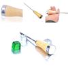 Vintage Stainless Steel Ice Pick With Durable Wooden Handle And Sleek Metal Cover