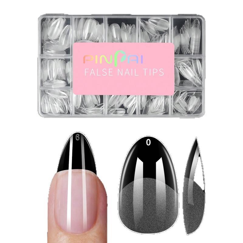 450Pcs Soft Gel Nail Tips Short Almond Nail Tips Full Cover False Nail Tips For Acrylic Nails Salon Home Press On Nails