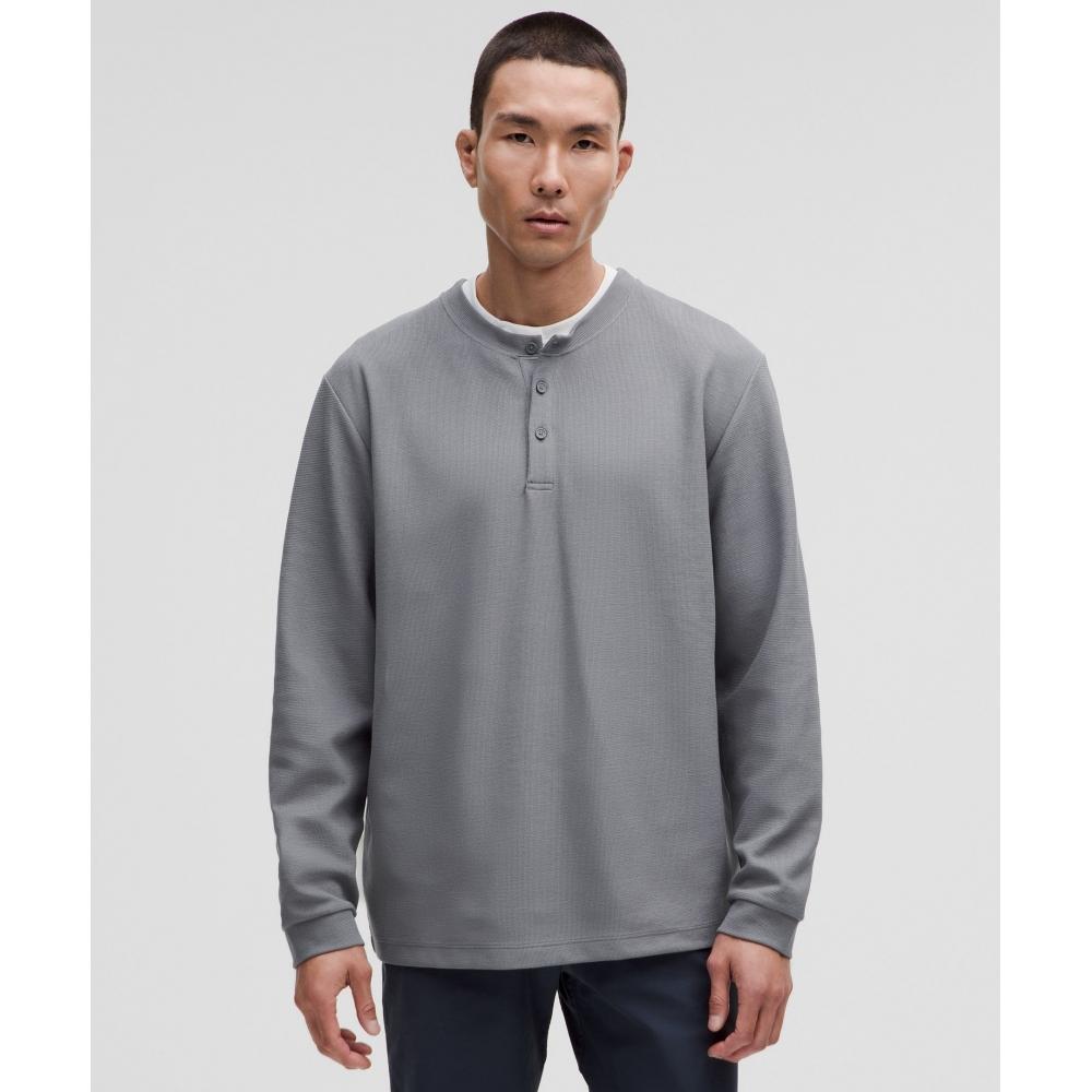 

Lululemon Плотная хлопковая текстурированная хенли солнечно-серая XXL