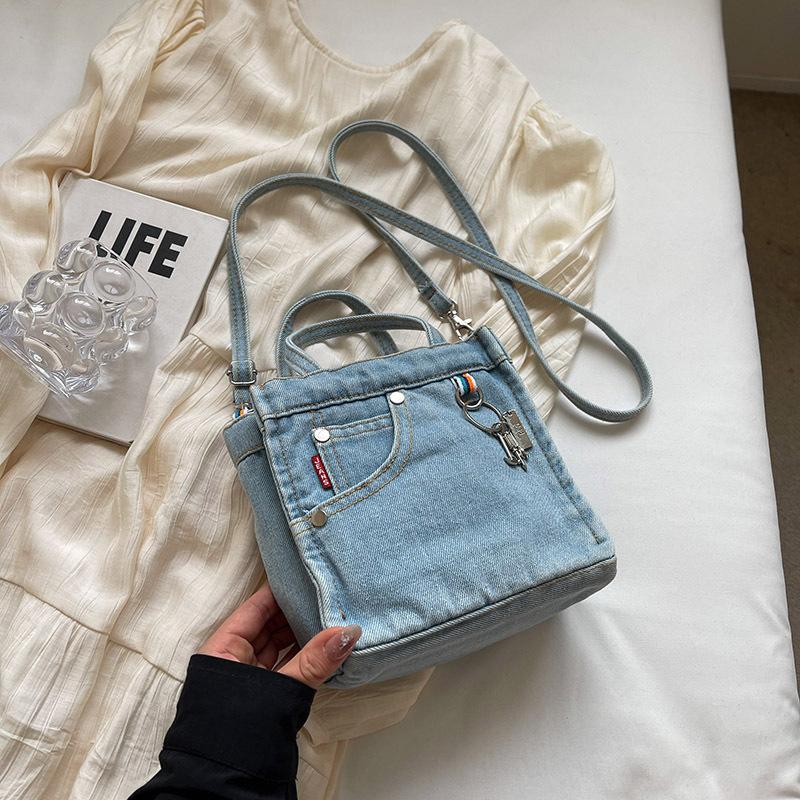 Ladies' Crossbody Bags Creative Retro Washed Denim Persalized Fashiable Verstaile Handbags High-quality Shoulder Bags Girl