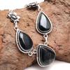 Black Tiger'S Eye Gemstone Mother's Day Silver Jewelry Necklace 20 In
