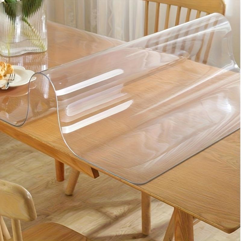 2mm PVC Transparent Tablecloth and Table Mat Protective Film, Scratch-Resistant and Heat-Resistant Tablecloth