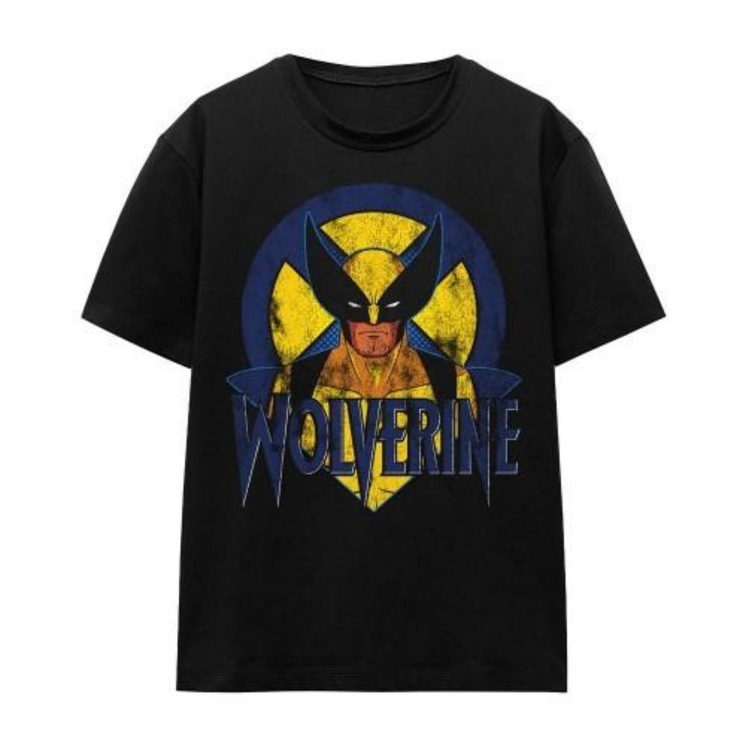Marvel Unisex Adult X-Men Wolverine Retro T-Shirt S чёрный