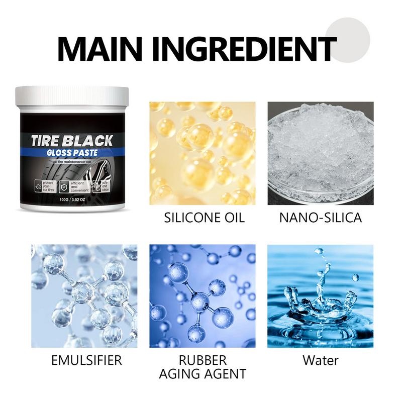 Tire Cleaner And Shine 100g Shine Mild Tire Protectant Cream Effective Rust Remove Tire Maintenance Supplies For Trunk Vehicle