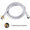 COMPLETE-G852 Vasca doccia flessibile in PVC (G1/2 pollice, 150 CM), Vasca doccia antitorsione, bianco/cromo