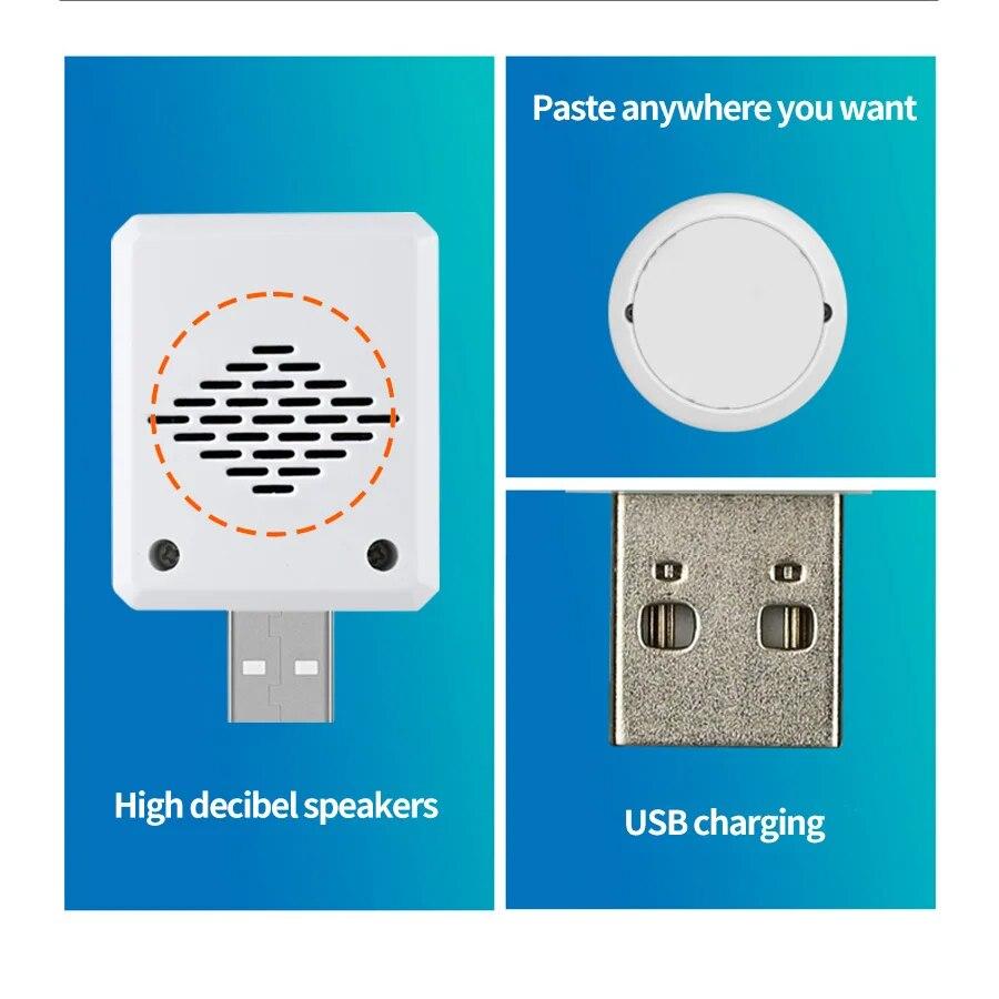 Bezdrátový zvonek pro domov venkovní USB zvonek DC 5V RF433 MHz Párování Dálkové ovládání 30 Melodií Nastavení hlasitosti Hovor pro péči o lůžko