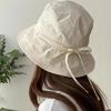 Breathable Fisherman Hat Solid Color Wide Brim Sun Hat Simple Sunscreen Bucket Hat  Beach