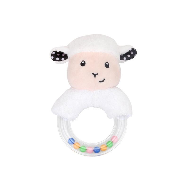 Baby Fox Rabbit Sheep Plush Rattle With Colorful Beads For Early Childhood Development