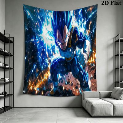 Vegeta Wall Tapestry Aesthetic Wall Hanging Printed Fabric Blanket Decorative Tapestries For Bedroom Living Room Home Decor