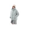 Anta Simple Letter Hooded Loose Warm Zipper Sports Down Jacket Women outerwear 162618906-6