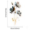 1PCS Simulation Three-Dimensional Relief Texture Flowers Bedroom Home Decoration Wall Stickers Self-Adhesive