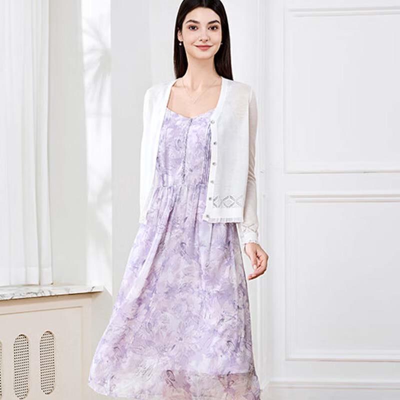 JESSIE Women's Elegant V-Neck Long Sleeve Cardigan