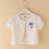 Embroidered Cotton Lace Girls' Sun Protection Cardigan