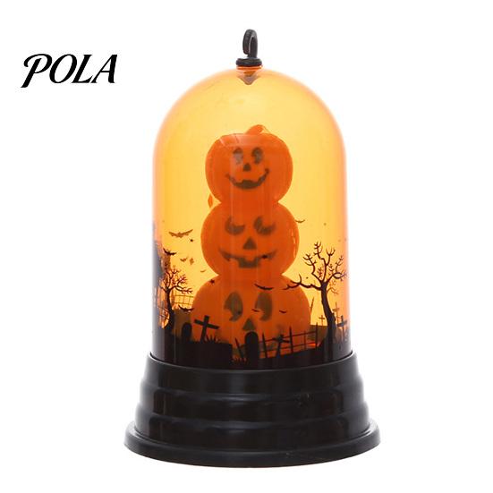 Spooky Skull Lamp Halloween Pumpkin Lantern, Battery Operated LED Light, with Hanging Buckle, Plastic Lantern Durable Lighting, for Party Props