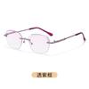 New Point Diamond Beauty Anti-blue Reading Glasses Gypsy Women's Frameless Ultra-clear Fashion Temperament Presbyopia