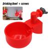 5Pcs Chicken Water Bowl Automatic Drinker Cups Thread Filling Waterer Poultry Drinking Bowl for Chickens Quail Bird Cage
