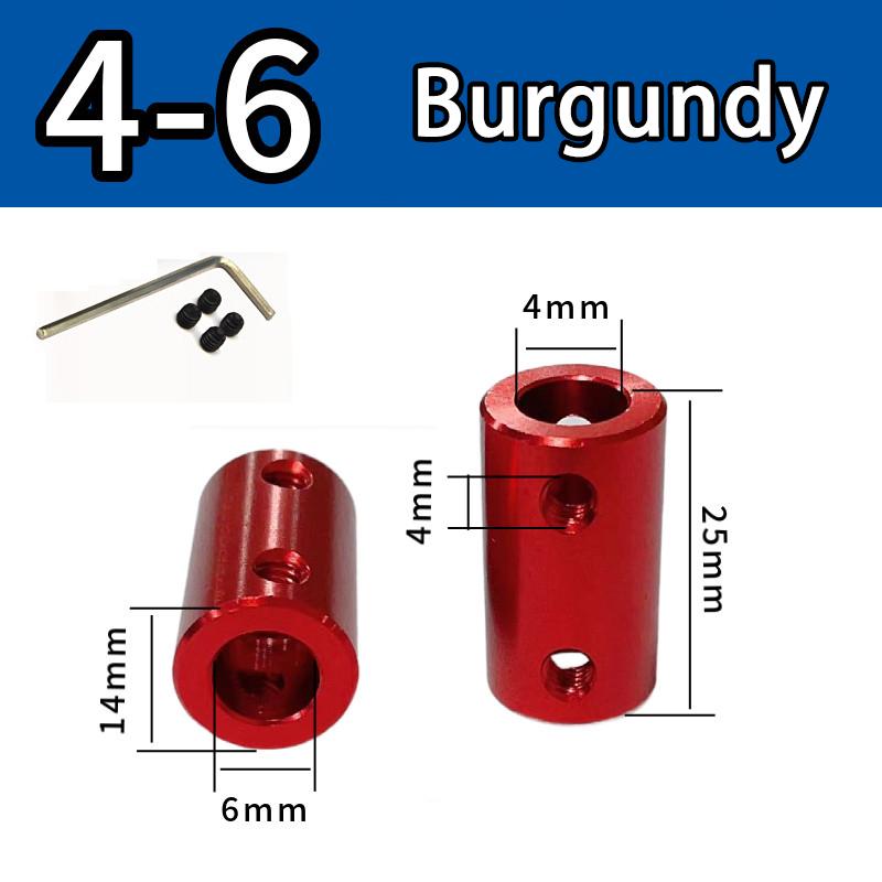 Burgundy/Sky Blue/Royal Blue Aluminum Alloy Colored Coupling Length:25mm Specification:3~10 Full Series Rigid Coupling Set Screw